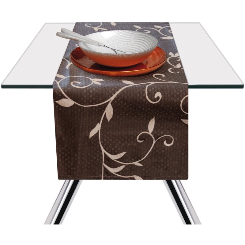 foto del prodotto rigoletto runner, misto cotone, grigio, 140x45x0.2 cm excelsa