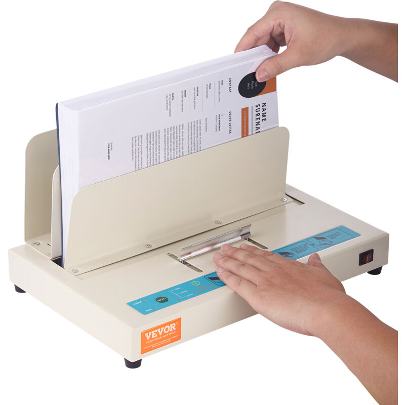 foto del prodotto rilegatrice termica con capacita di 500 fogli, rilegatrice termica per libri spessore rilegatura 50mm documenti a3 lato corto a4 a5, rilegatrice