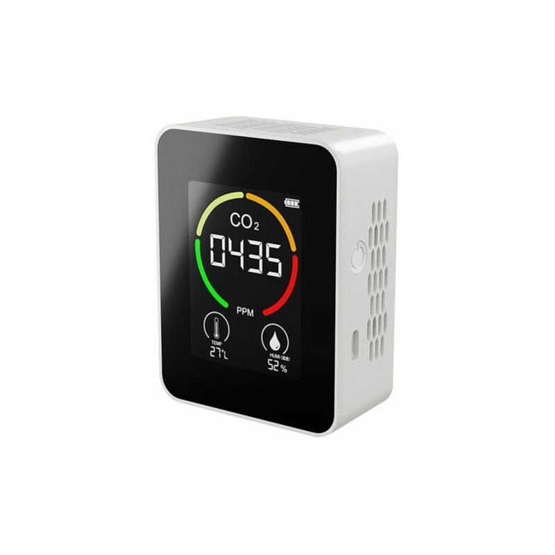 foto del prodotto rilevatore di gas co2 rilevatore di anidride carbonica display di temperatura e umidit rilevatore di qualit dell aria portatile per uso domestico