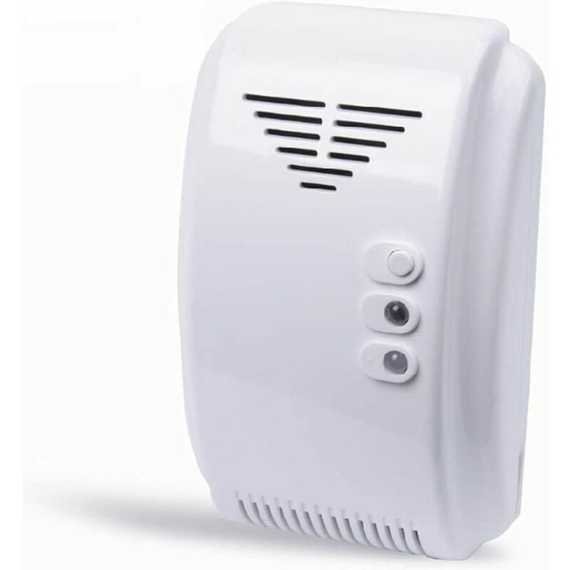 foto del prodotto rilevatore di gas, sensore di allarme rilevatore di gas 12v propano butano gpl camper naturale bianco