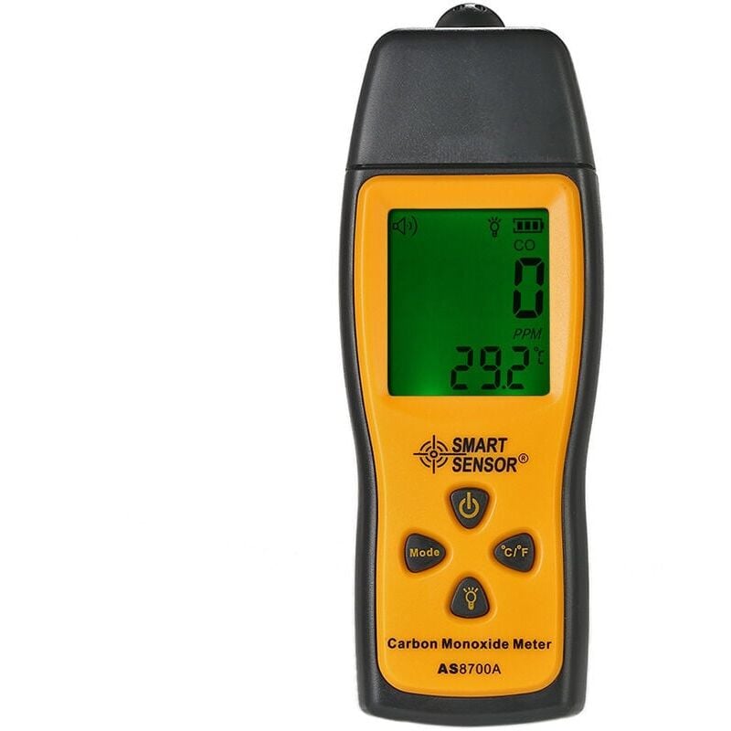 foto del prodotto rilevatore di monossido di carbonio gas tossico rilevatore di gas co allarme sonoro e luminoso as8700a senza batteria