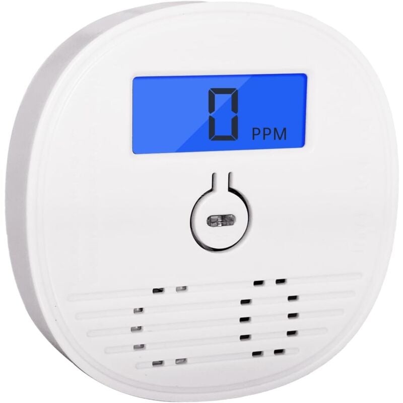 foto del prodotto rilevatore di monossido di carbonio mini rilevatore di allarme co lcd, per casa, auto, viaggi, compatibile con en50291