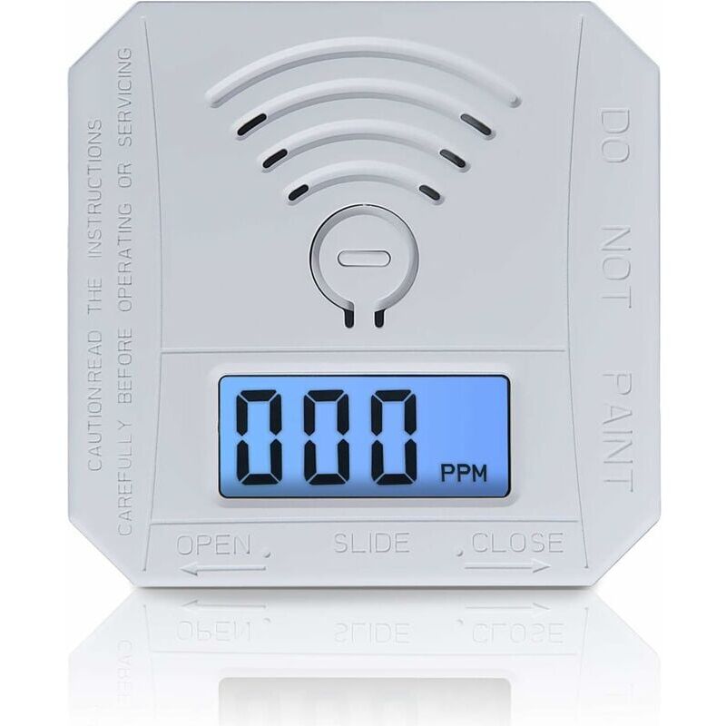 foto del prodotto rilevatore di monossido di carbonio, rilevatore di allarme per gas co conforme a ul 2034, sensore di co con display digitale a led per casa,