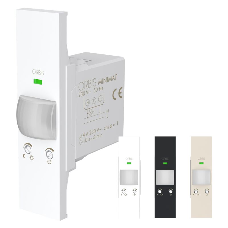foto del prodotto rilevatore di movimento orbis minimat 1 modulo max 7m con 3 frontalini - ob135320