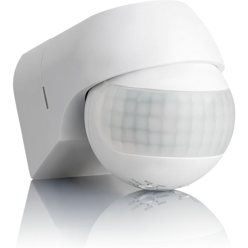 foto del prodotto rilevatore di movimento per esterni ip44, montaggio in superficie, programmabile, sensore a infrarossi, portata 12 m 180 , led compatibile,