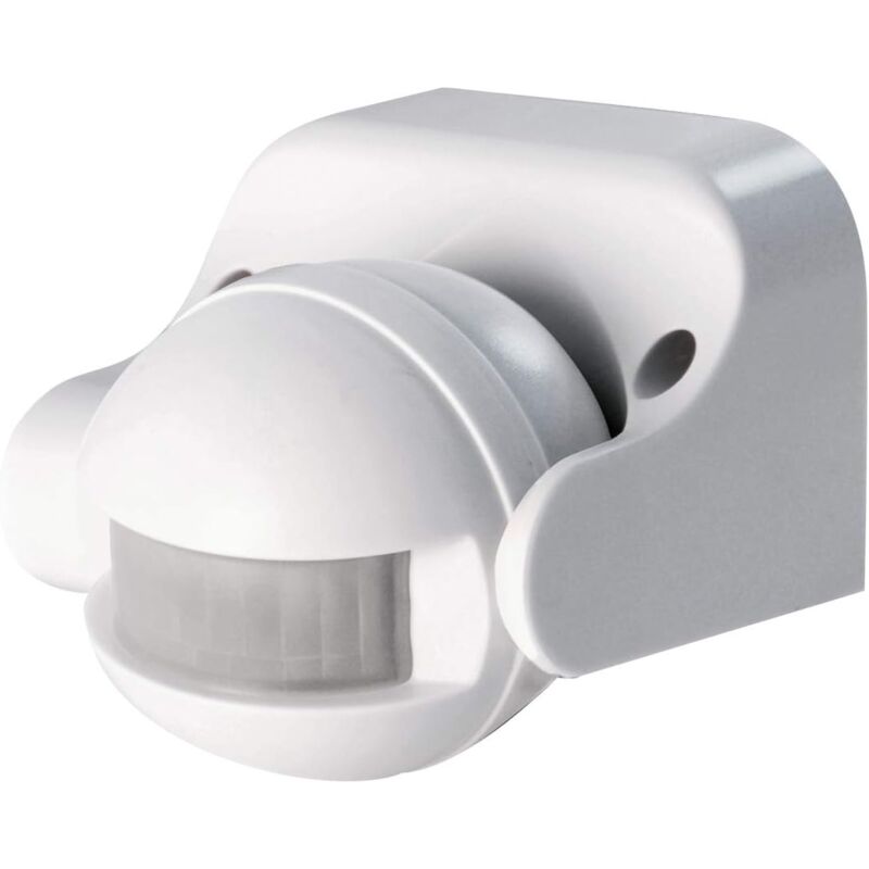 foto del prodotto rilevatore di movimento per illuminazione esterna, distanza di rilevamento 12 m in campo aperto, angolo 180 , ip44, lightsensor bianco