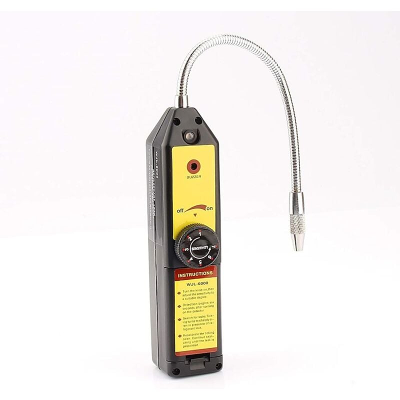 foto del prodotto rilevatore di perdite di refrigerante alogeno freon per aria condizionata r134 r410a r22 strumento hvac per gas aria con indicatore luminoso