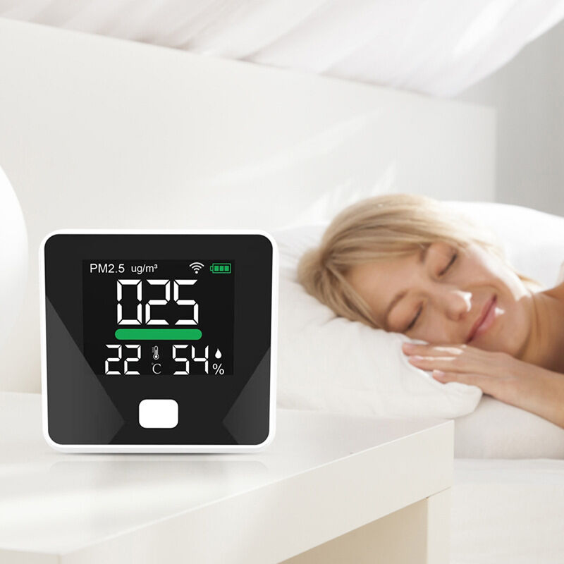 foto del prodotto rilevatore di qualit dell aria wifi pm2.5 misura polvere temperatura umidit 