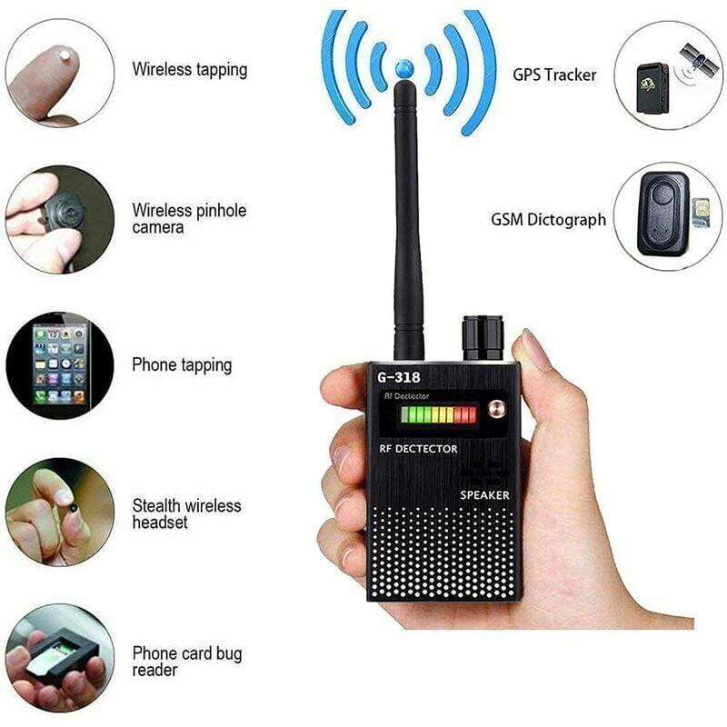 foto del prodotto rilevatore di segnale anti spia rilevatore di segnale gps telecamera anti spia rilevatore wireless rilevatore di spie rilevatore gps trova scanner