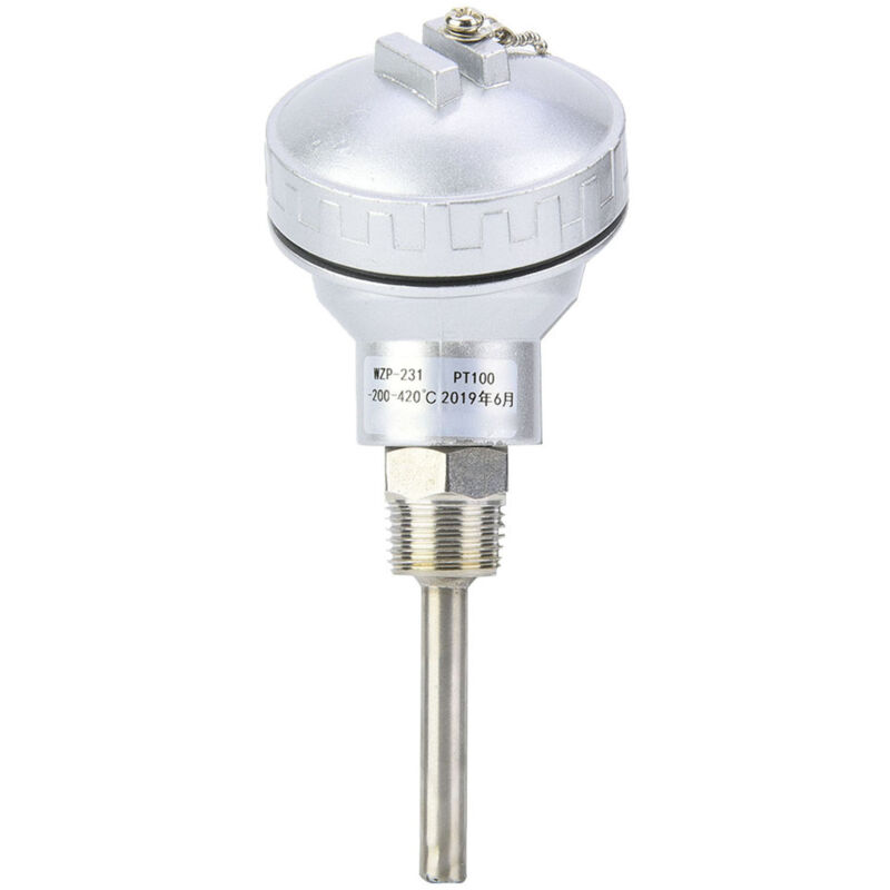 foto del prodotto rilevatore di temperatura a resistenza sonda sensore pt100 testa terminale termocoppia con filettatura npt da 1 2 pt 50mm eosnow