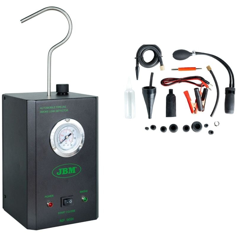 foto del prodotto rilevatore fughe fumo auto evap 8 l min tester perdite sistema diagnosi jbm 54524 professionale per tutte marche incluso accessori confezione