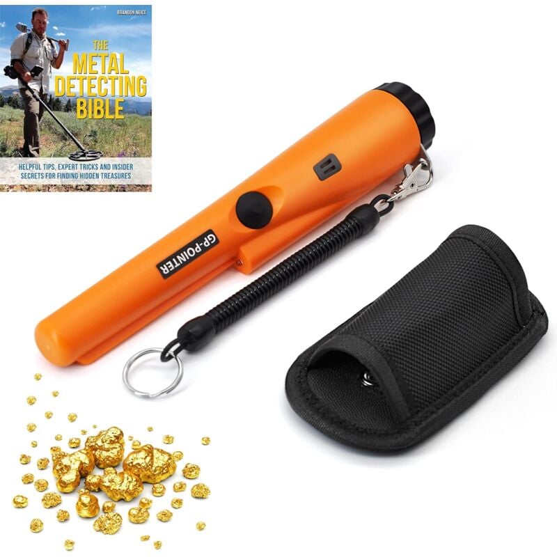 foto del prodotto rilevatore metalli portatili metal detector professionale impermeabile alta sensibilit 360 rileva oro, argento, rame,monete, gioielli,rilevatore di