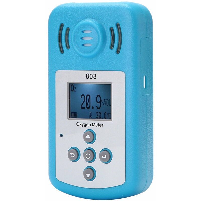 foto del prodotto rilevatore portatile di concentrazione di ossigeno o2 con display lcd e allarme sonoro e luminoso