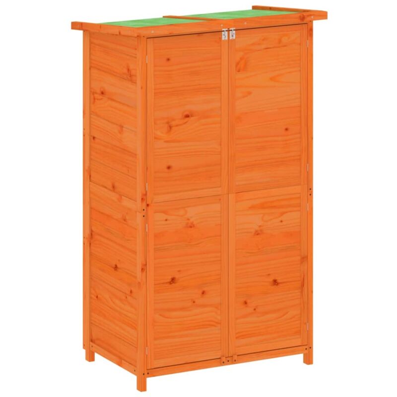 foto del prodotto rimessa da giardino marrone 83x57x140 cm legno massello di pinocod mxl 102893