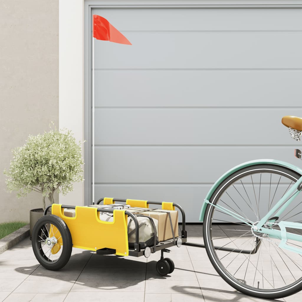 foto del prodotto rimorchio da bici giallo oxford e ferrocod mxl 115692