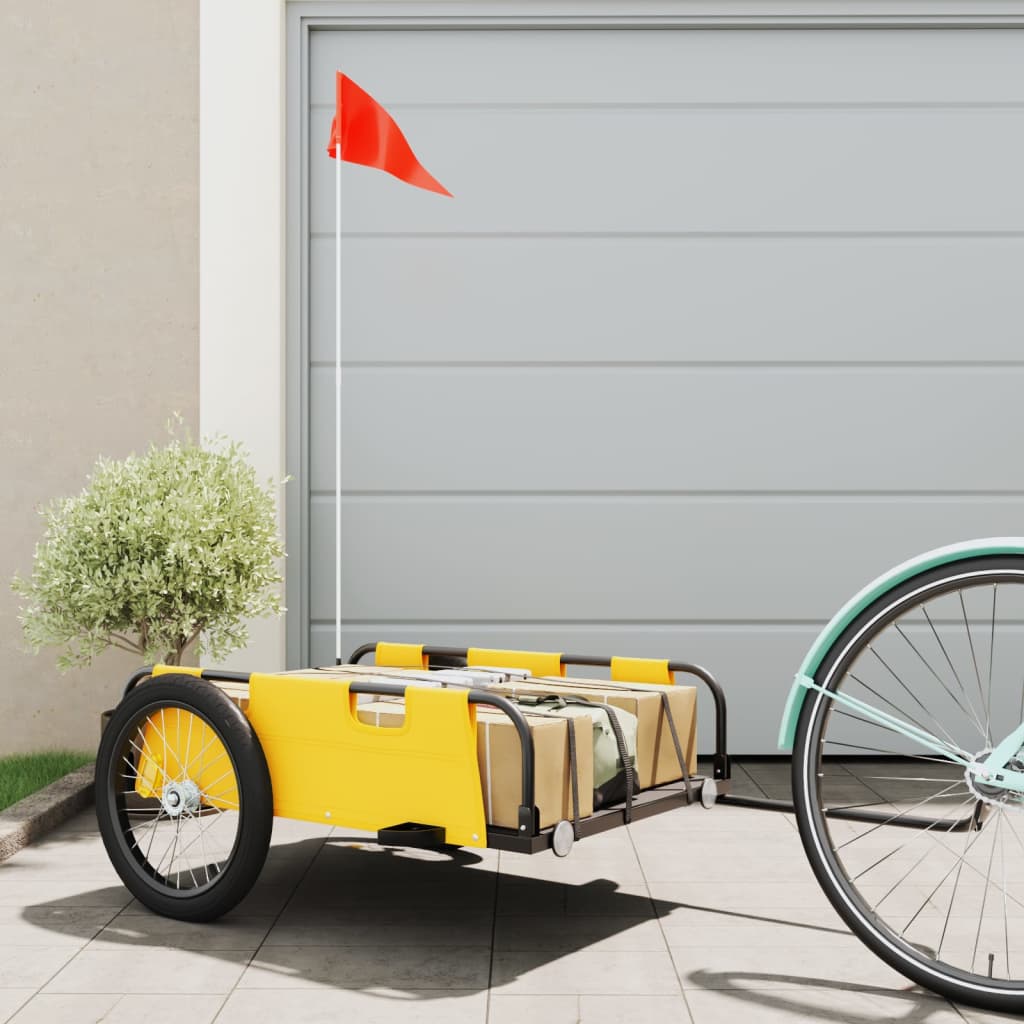 foto del prodotto rimorchio da bici giallo oxford e ferrocod mxl 95043