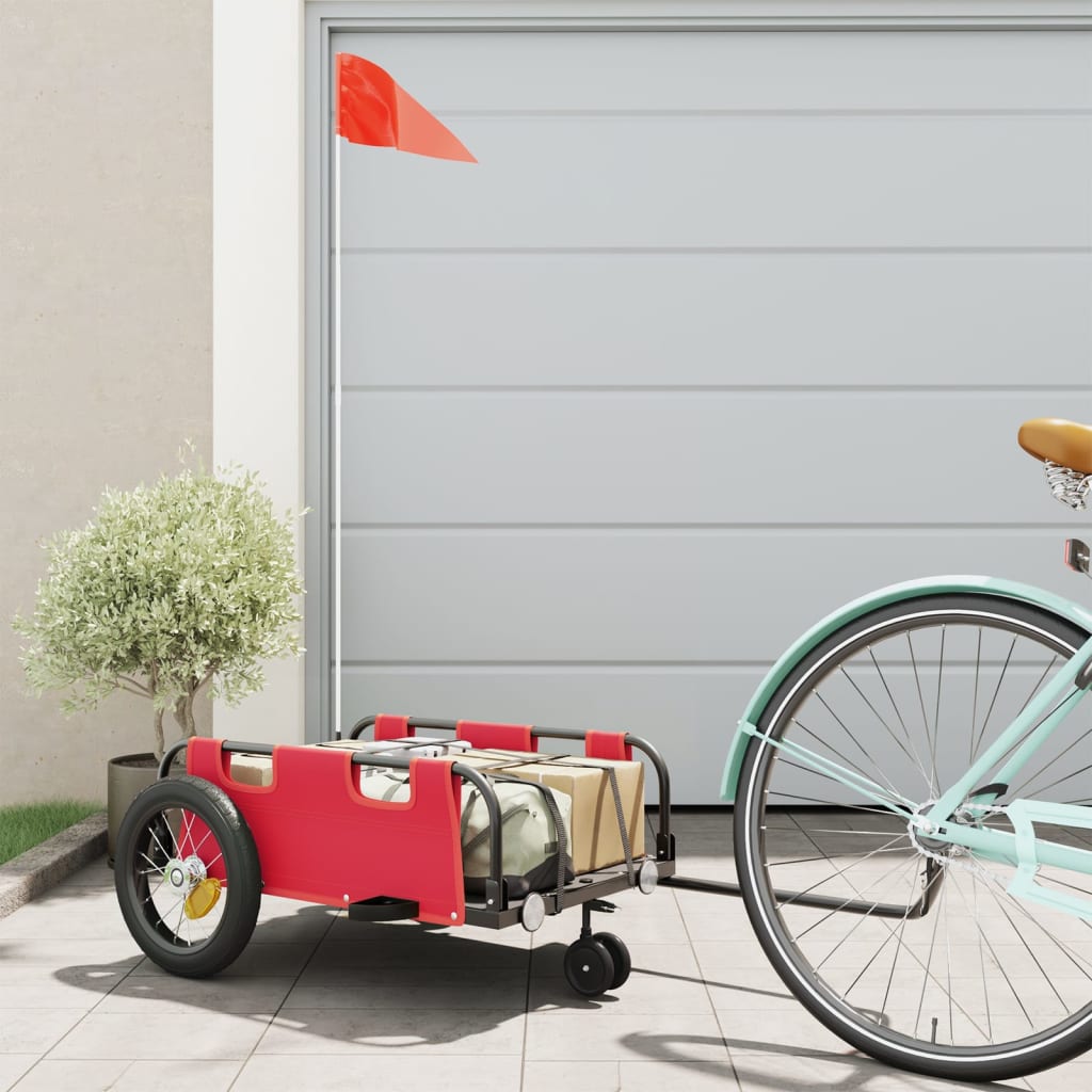 foto del prodotto rimorchio da bici rosso oxford e ferrocod mxl 114543