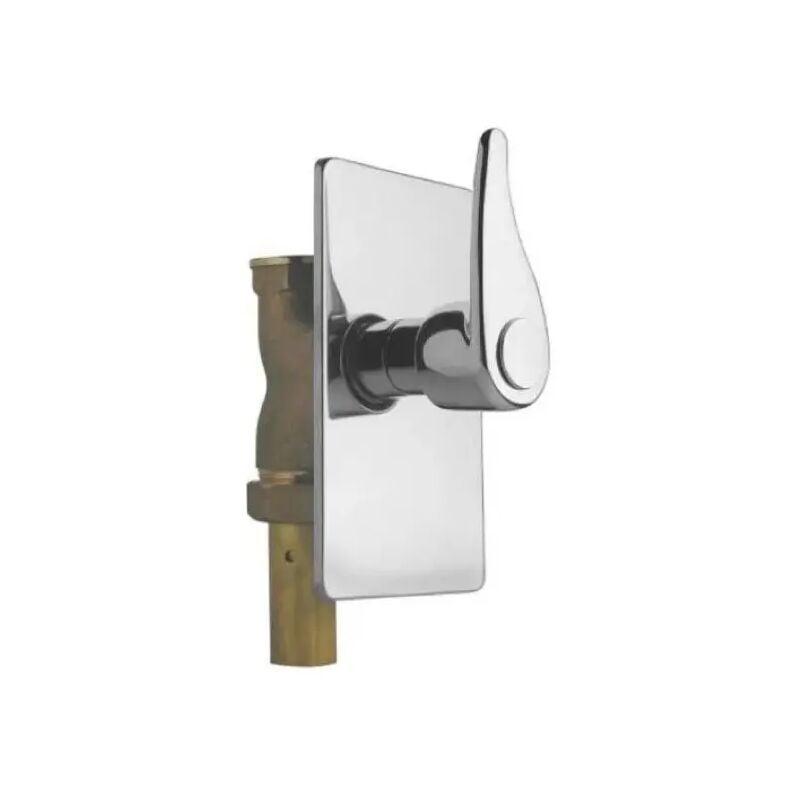 foto del prodotto rinaldi e pettinaroli - passo rapido per wc cromato manuale installazione ad incasso con piastra quadra 3 4'