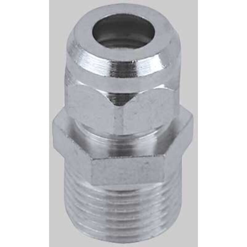 foto del prodotto rinaldi e pettinaroli raccordo diritto maschio a tenuta ptfe per tubo rame cromato serie 6900 1 2x3 8 10