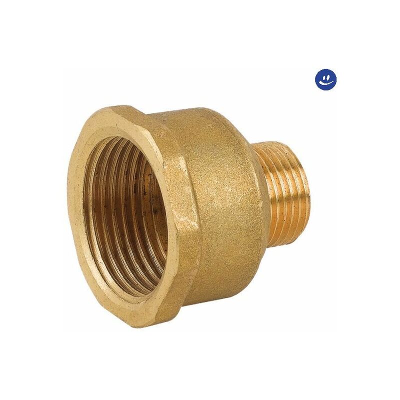 foto del prodotto rinaldi e pettinaroli raccordo diritto ridotto maschio femmina in ottone giallo serie c023 f 1 2 x m 1 4