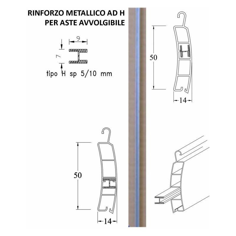 foto del prodotto rinforzo per aste in pvc