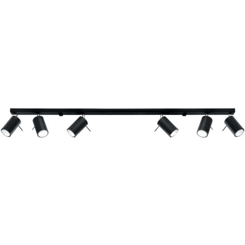 foto del prodotto ring 6 light spotlight bar nero, gu10 sollux