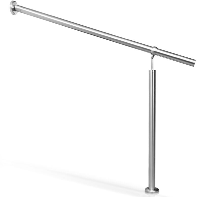 foto del prodotto ringhiera in acciaio 120x90 cm corrimano in acciaio inox, per scale e balconi