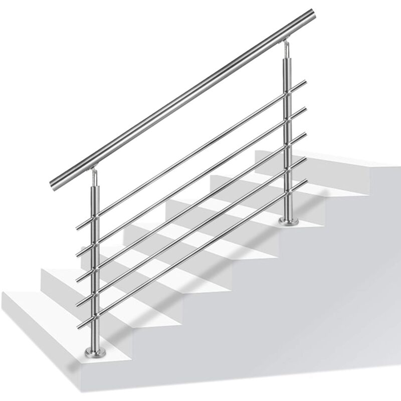 foto del prodotto ringhiera per scale 160 m corrimano in acciaio inox con montanti ringhiera ingresso esterno interno ringhiera per scale corrimano per scale a parete