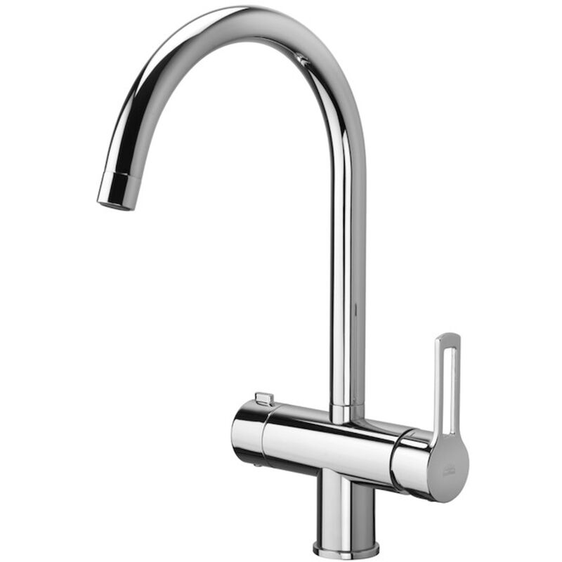foto del prodotto ringo west miscelatore lavello monoforo con canna orientabile cromato codice prod rin184cr paffoni