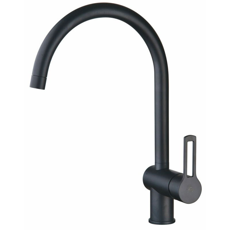 foto del prodotto ringo west miscelatore lavello monoforo nero opaco codice prod rin180no - paffoni