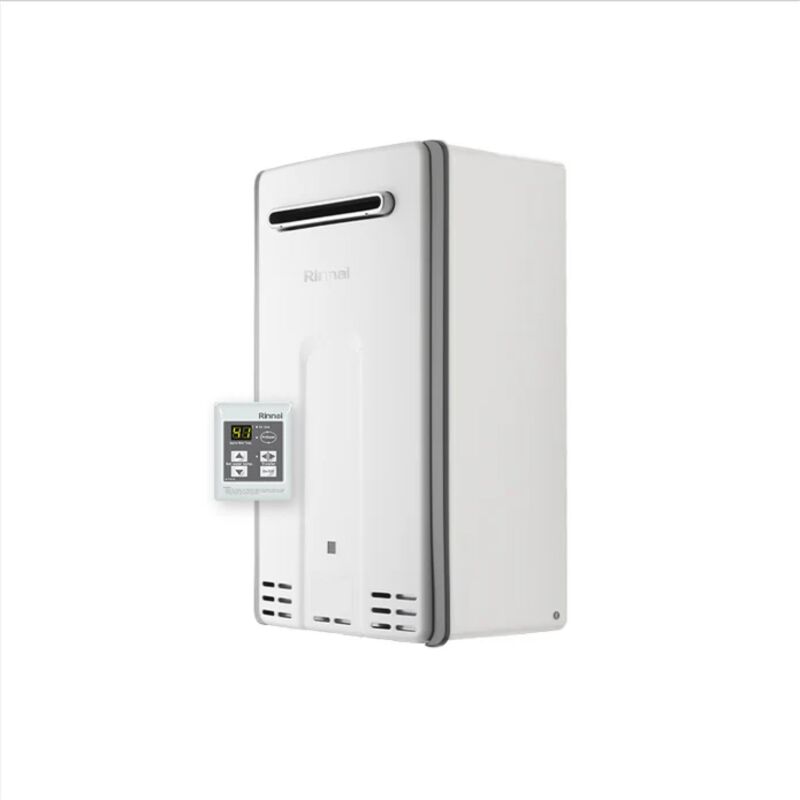 foto del prodotto rinnai scaldabagno per esterno infinity 28e metano reu vcm2837wd e ng con pannello comandi di serie