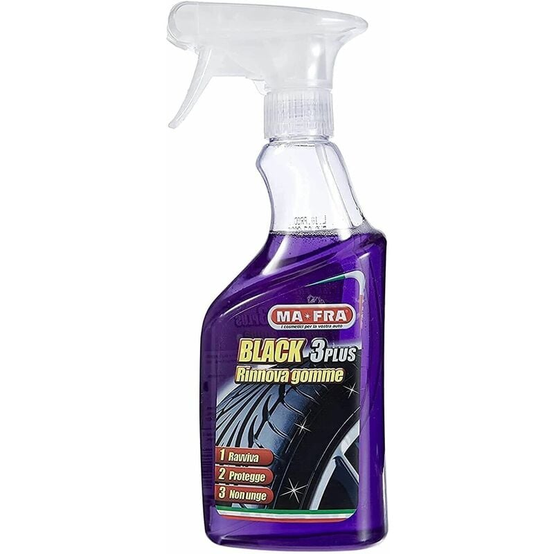 foto del prodotto rinnova gomme ma fra black 3 plus protezione dei pneumatici auto moto 500 ml