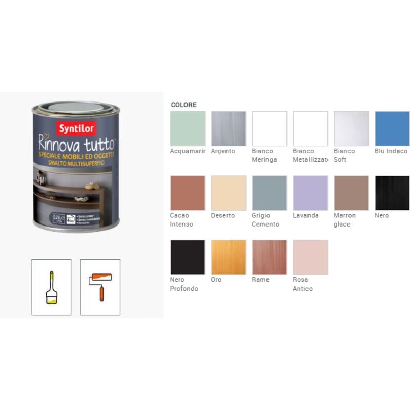 foto del prodotto rinnova tutto smalto specialemobili 0,250 lt rame metallizzato - syntilor