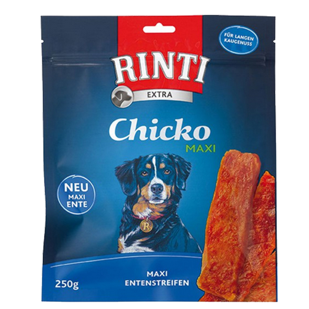 foto del prodotto rinti chicko snack per cani strisce di anatra maxi 250 g