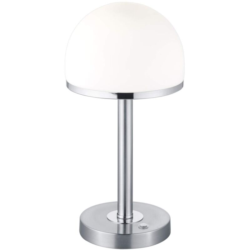 foto del prodotto rio leuchten berlin 527590107 lampada da tavolo a led, in metallo, 4 watt, nichel opaco, 4 ingressi