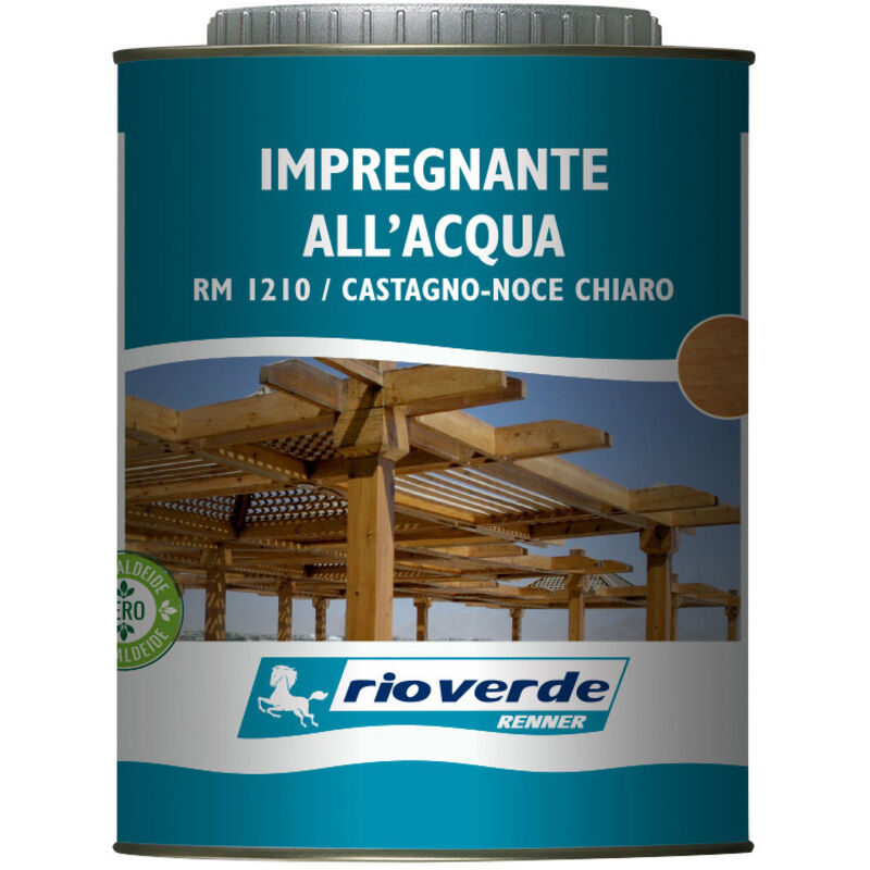 foto del prodotto rio verde - impregnante all'acqua colore castagno noce chiaro 750 ml. rm1210