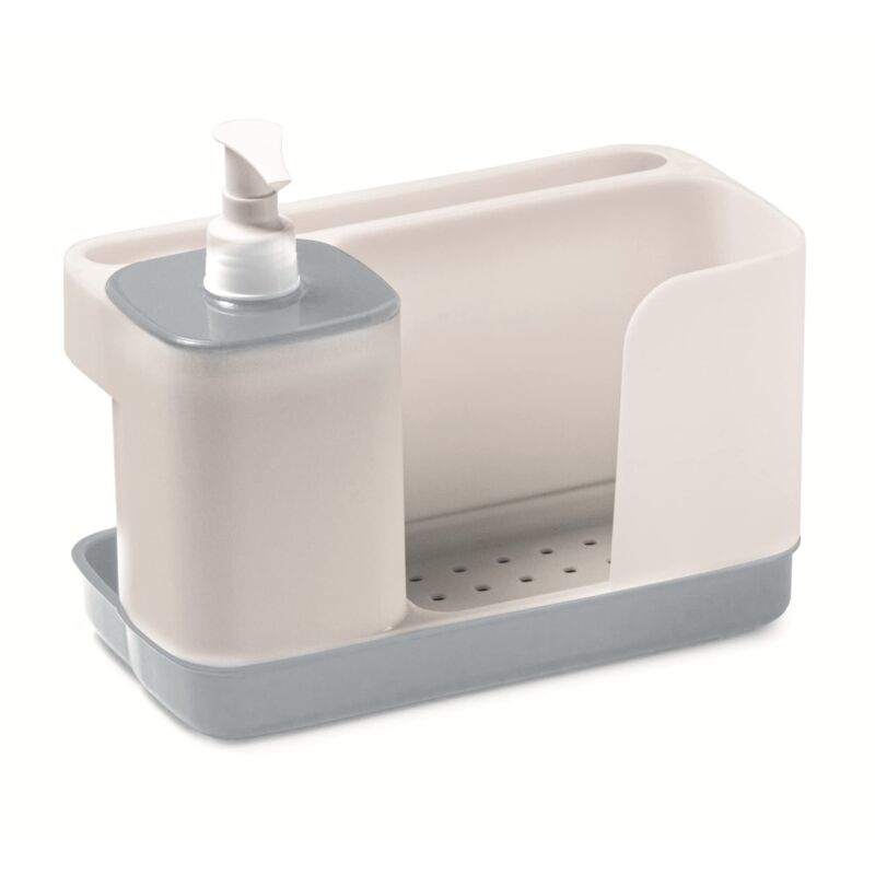foto del prodotto riordinello - dispenser sapone cucina e bagno 3in1, set porta spugne lavello cucina, porta sapone dosatore 400ml e strofinacci, organizer lavello