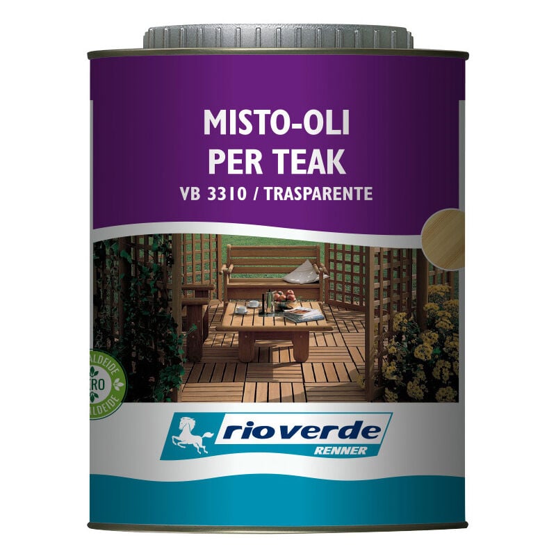 foto del prodotto rioverde vb 3310 olio per teak trasp. 0,750