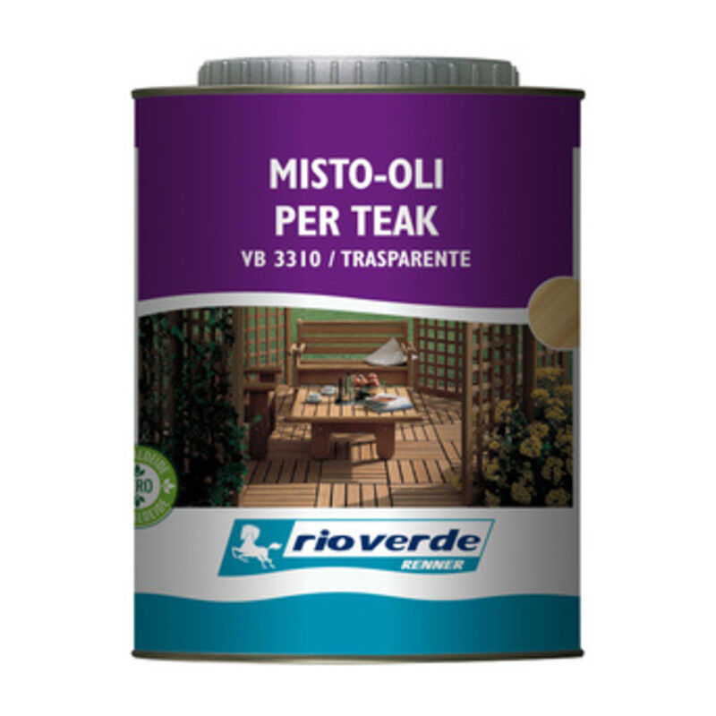 foto del prodotto rioverde vb 3310 olio per teak trasp. 0,750. prezzo per 1 pezzo.