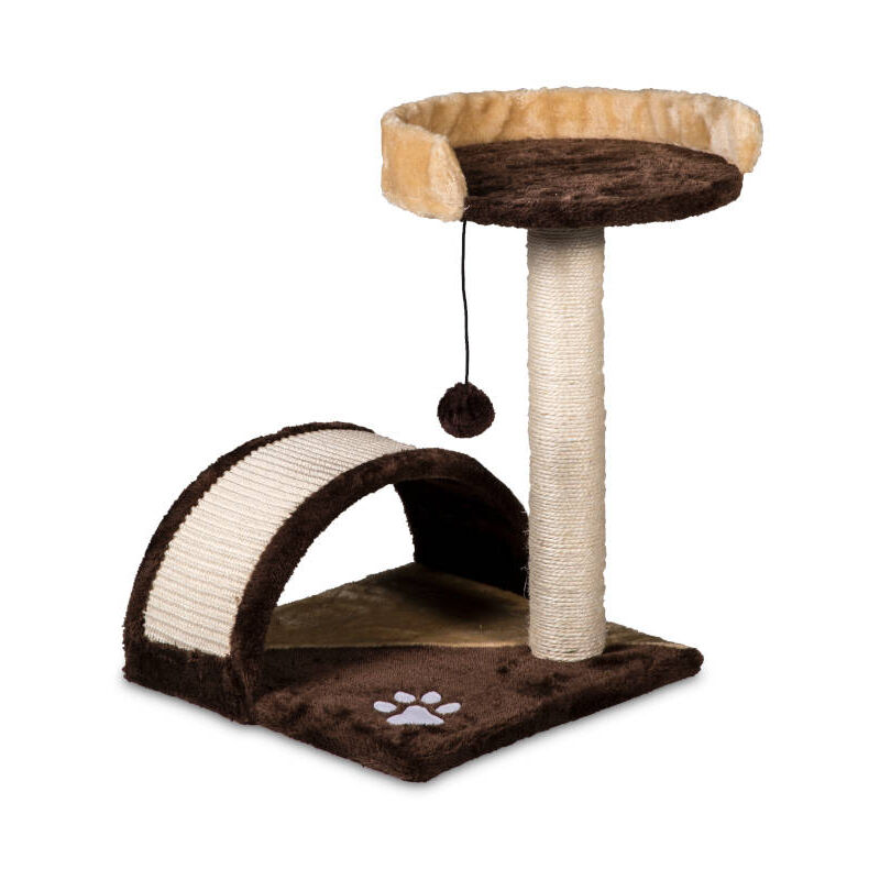 foto del prodotto riparo con cuccia e parco giochi marrone beige 50 cm