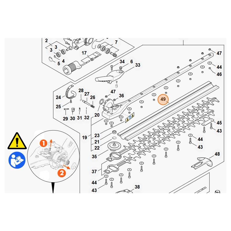foto del prodotto riparo lame tagliasiepi modelli hla135 originale stihl 00007909201