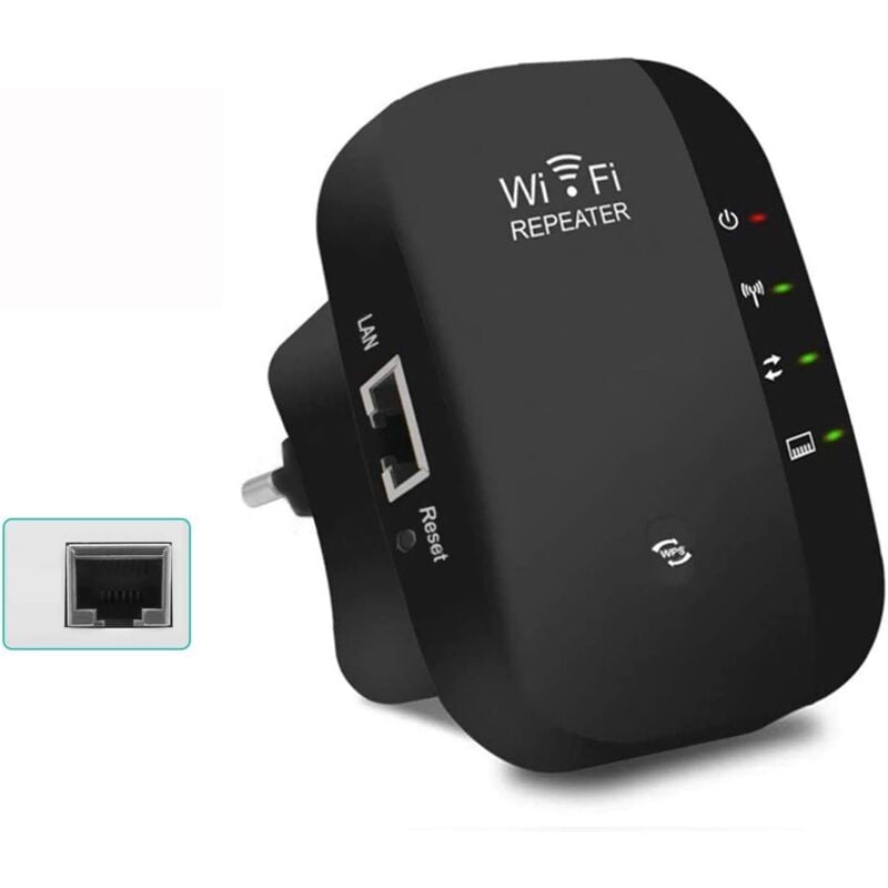 foto del prodotto ripetitore wlan, amplificatore wlan 300mbps, amplificatore di segnale di rete wireless, amplificatore di segnale wifi con pulsante wps modalit ap