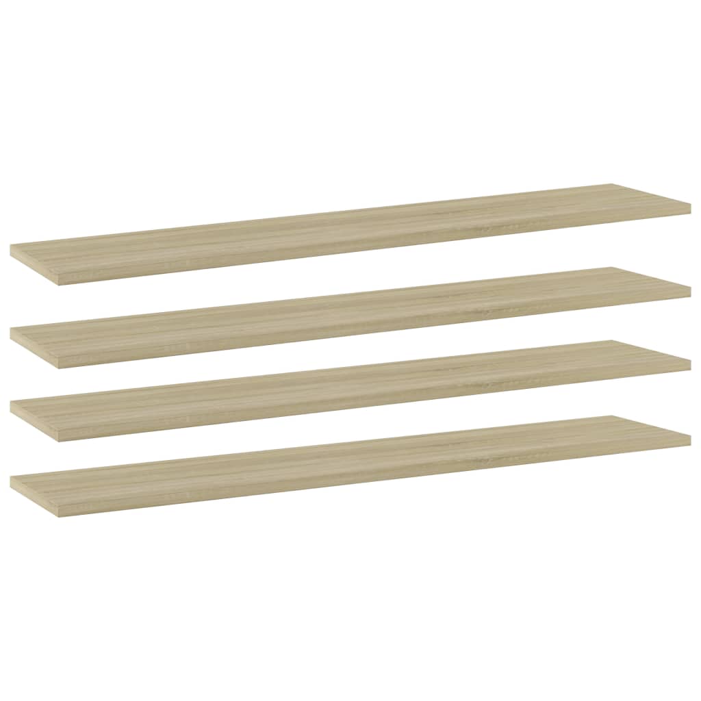 foto del prodotto ripiani libreria 4 pz rovere sonoma 100x20x1,5 cm in truciolato cod mxl 59815