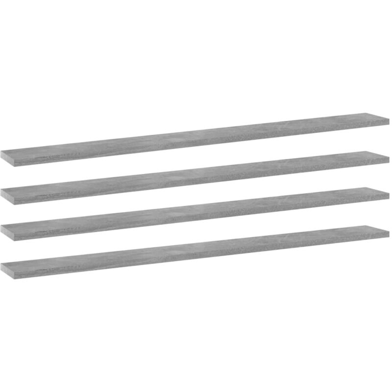 foto del prodotto ripiani libreria 4pz grigio cemento 100x10x1,5cm multistrato vidaxl
