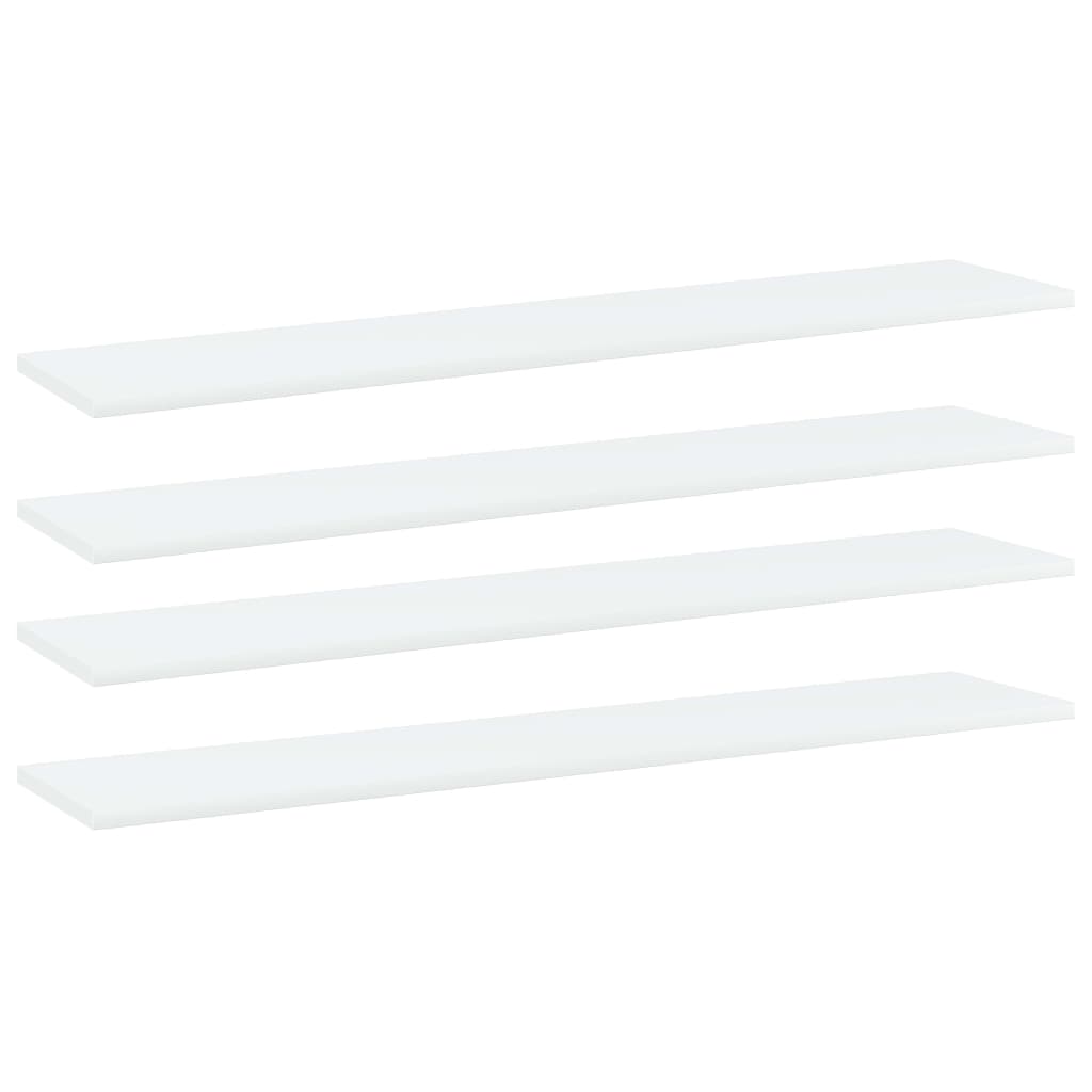 foto del prodotto ripiani per libreria 4 pz bianchi 100x20x1,5 cm truciolato cod mxl 59534