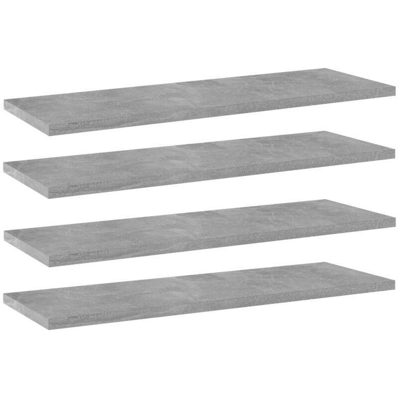 foto del prodotto ripiani per libreria 4pz grigio cemento 60x20x1,5cm multistrato vidaxl