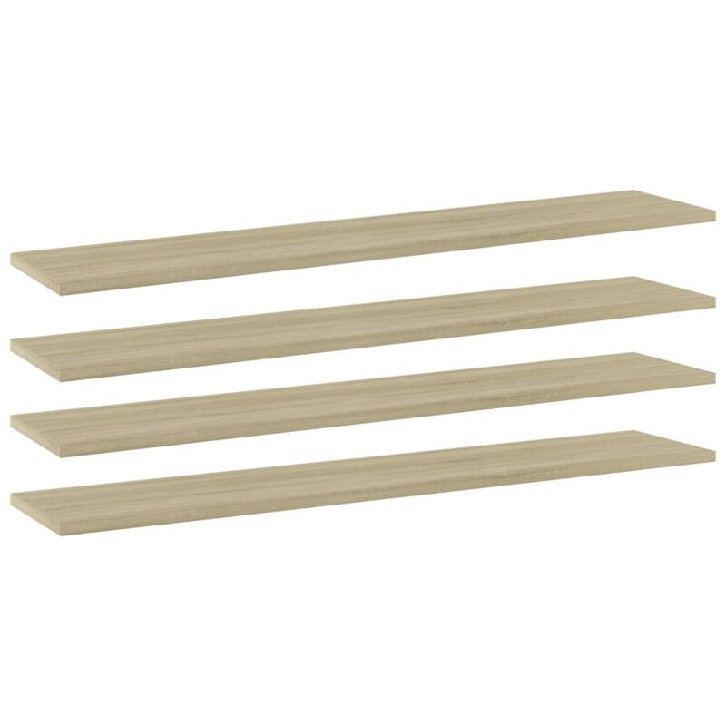 foto del prodotto ripiani per libreria 4pz rovere sonoma 100x20x1,5cm multistrato vidaxl