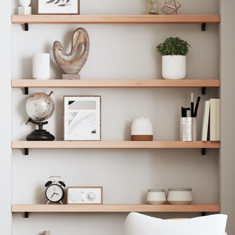 foto del prodotto ripiano a parete 100x10x4 cm legno massello rovere non trattato vidaxl