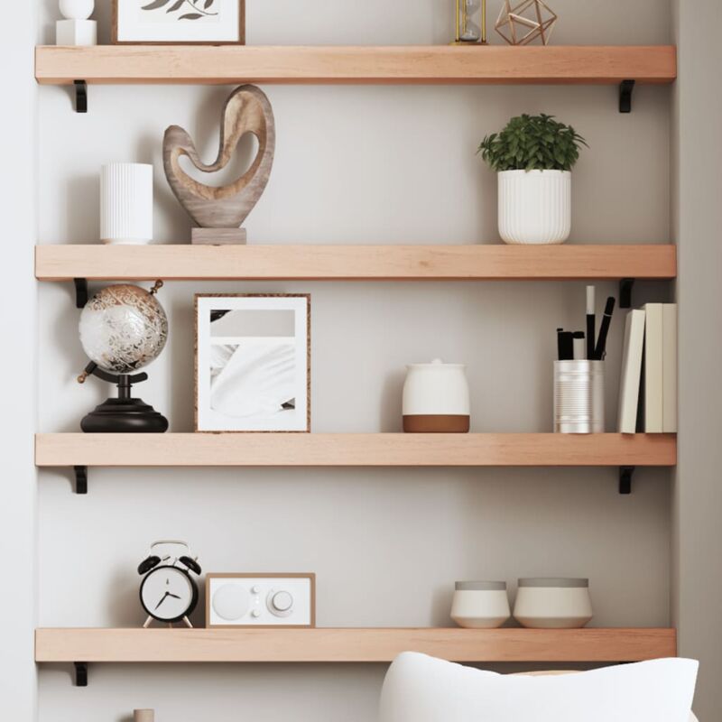 foto del prodotto ripiano a parete 100x10x6 cm legno massello rovere non trattato vidaxl