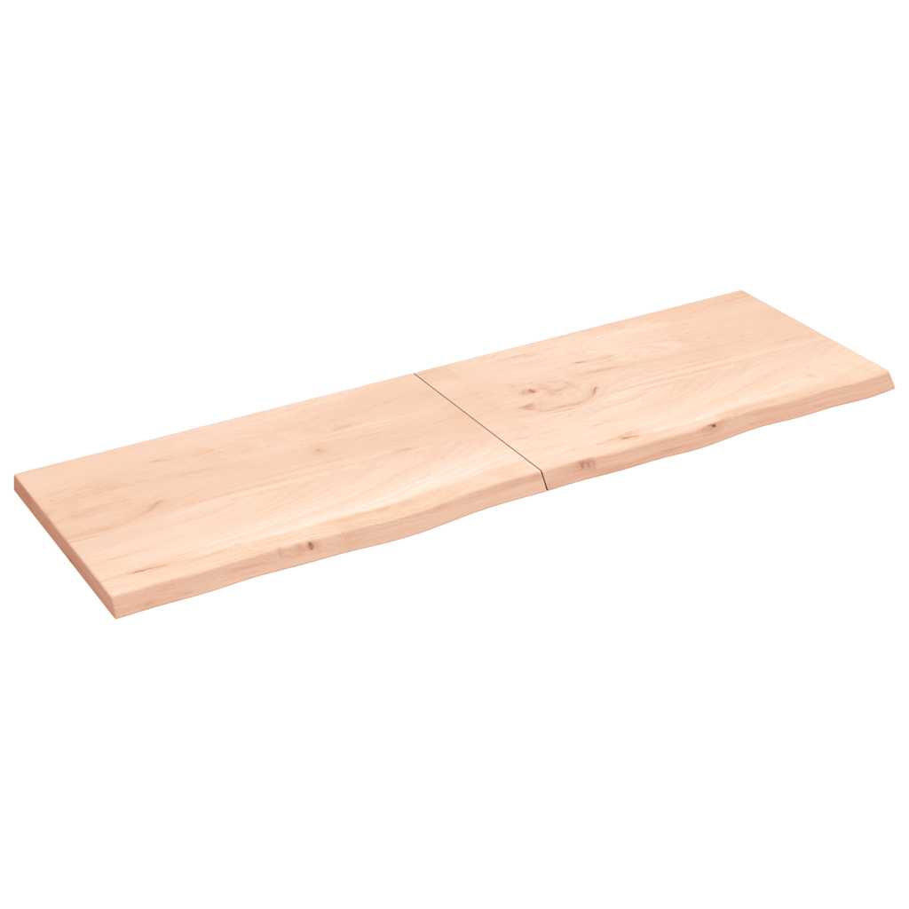 foto del prodotto ripiano a parete 200x60x 2 4 cm massello rovere non trattatocod mxl 119622